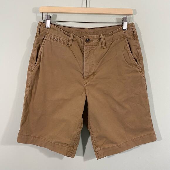 American Eagle Men's Khaki Next Level Flex Chino Shorts Size 30 - Picture 1 of 8